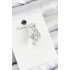 Brass Zircon Stone Model Silver Color Right Cartilage Earring
