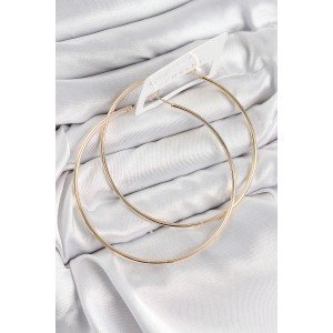 Brass Ring Model Gold Color Women's Earrings