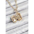 Brass Zircon Stone Openable Pole Star Model Gold Color Women s Necklace Brass Zircon Stone Openable Pole Star Model Gold Color Women s Necklace