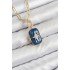 Brass Zircon Stone Openable Pole Star Model Gold Color Women's Necklace