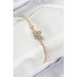 Brass Zircon Stone Swan Model Gold Color Women's Bracelet