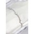 Brass Zircon Stone Clover Model Silver Color Women's Bracelet