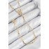 Brass Zircon Stone Crushed Chain Polar Star Model Gold Color Y Necklace
