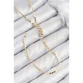 Brass Zircon Stone Crushed Chain Model Gold Color Y Necklace