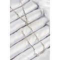 Brass Zircon Stone Crushed Chain Starfish Model Silver Color Y Necklace