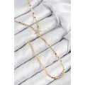 Brass Zircon Stone Crushed Chain Starfish Model Gold Color Y Necklace