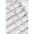 Brass Zircon Stone Crushed Chain Starfish Model Gold Color Y Necklace