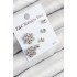 316L Steel Zircon Stone Snowflake Model Silver Color Women's Set Earrings