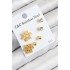 316L Steel Zircon Stone Snowflake Model Gold Color Women's Set Earrings