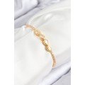 Brass Zircon Stone Infinity Model Gold Color Elevator Women s Bracelet