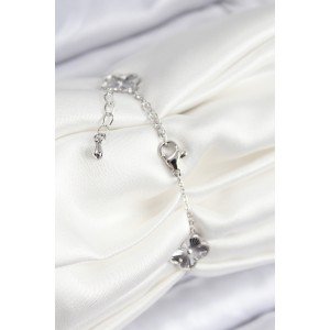 VIP Brass Clover Model Silver Color Women's Bracelet