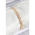 Brass Zircon Stone Square Model Gold Color Elevator Women s Bracelet