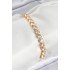 Brass Zircon Stone Square Model Gold Color Elevator Women's Bracelet