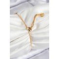 Brass Zircon Stone Square Model Gold Color Elevator Women s Bracelet