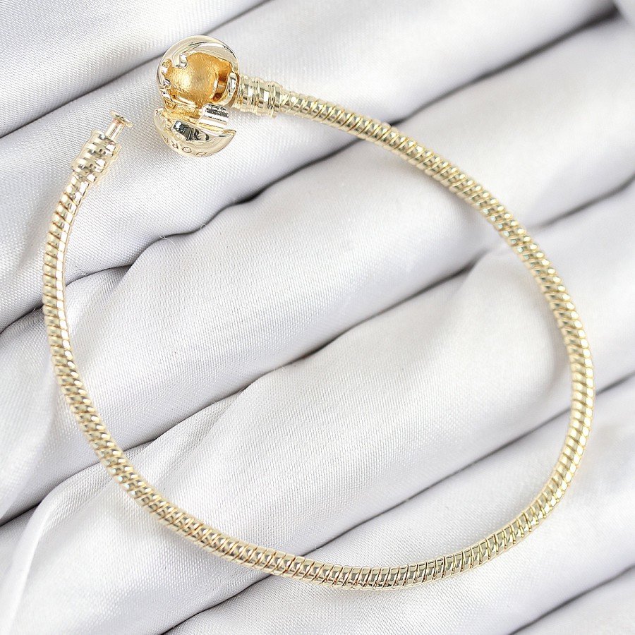 Brass Charm Bead Model Gold Color Women s Bracelet