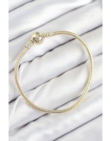 Brass Charm Bead Model Gold Color Women's Bracelet