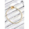 Brass Charm Zircon Stone Heart Model Gold Color Women s Bracelet