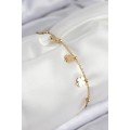 316L Steel Row Clover Model Gold Color Women s Bracelet