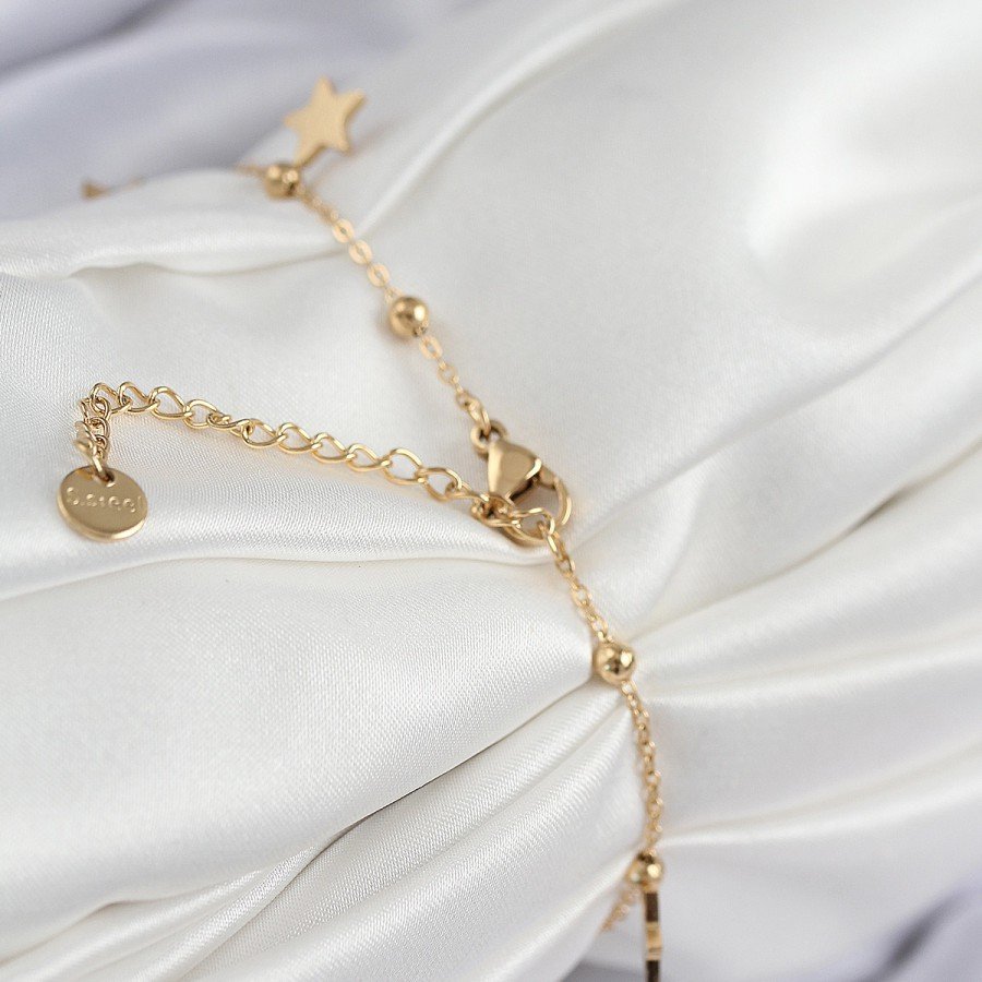 316L Steel Row Clover Model Gold Color Women s Bracelet