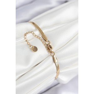 316L Steel Evil Eye Bead Detailed Tree of Life Model Italian Chain Gold Color Women's Bracelet