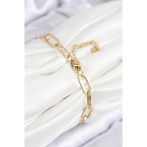 316L Steel Evil Eye Bead and Zircon Stone Heart Model Gold Color Women's Bracelet