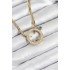 316L Steel Zircon Stone Quarter Attachable Gold Color Women's Necklace