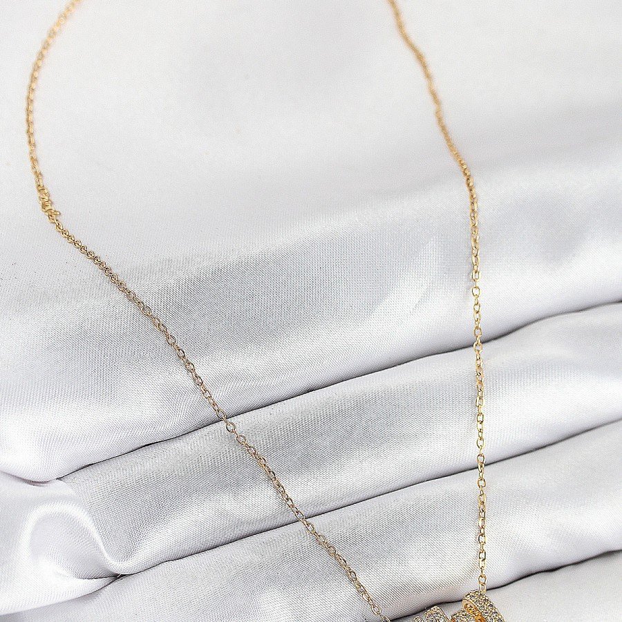 316L Steel Zircon Stone Spiral Model Gold Color Women s Necklace