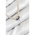 Brass Zircon Stone Waterway Eye Model Gold Color Women s Necklace