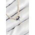 Brass Zircon Stone Waterway Eye Model Gold Color Women's Necklace