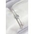 Brass Zircon Stone Diamond Model Silver Color Women's Bracelet