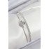 Brass Zircon Stone Swan Model Silver Color Women's Bracelet