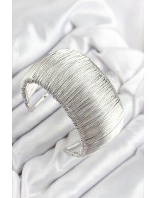 Brass Wire Wrapped Model Silver Color Women's Bracelet