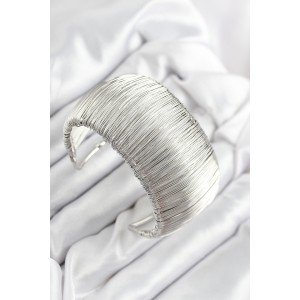 Brass Wire Wrapped Model Silver Color Women's Bracelet