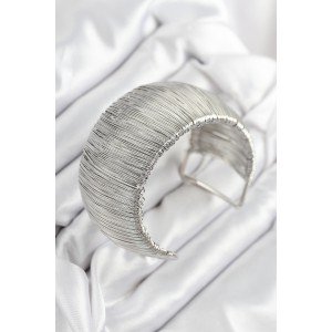 Brass Wire Wrapped Model Silver Color Women's Bracelet