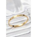 316L Steel Gold Color Zircon Stone 65 mm Women s Handcuff Bracelet