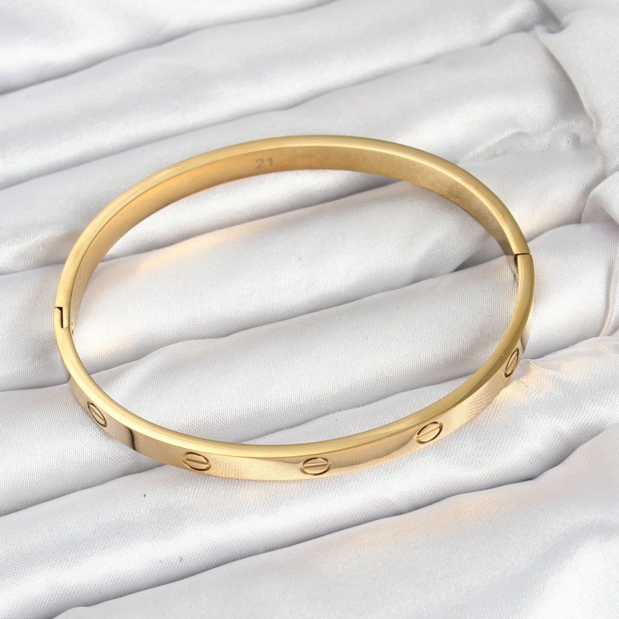 316L Steel Gold Color 65 mm Women s Handcuff Bracelet