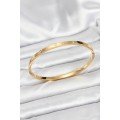 316L Steel Gold Color Zircon Stone 65 mm Thin Women s Handcuff Bracelet