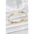 316L Steel Gold Color Zircon Stone 65 mm Thin Women's Handcuff Bracelet
