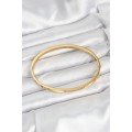 316L Steel Gold Color Zircon Stone 65 mm Thin Women s Handcuff Bracelet