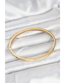 316L Steel Gold Color 65 mm Thin Women's Handcuff Bracelet