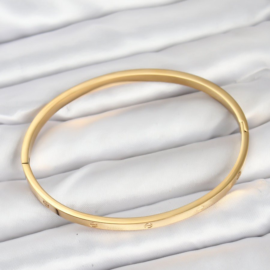 316L Steel Gold Color 65 mm Thin Women s Handcuff Bracelet