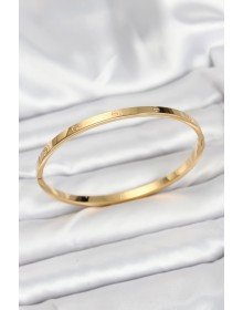 316L Steel Gold Color 65 mm Thin Women's Handcuff Bracelet