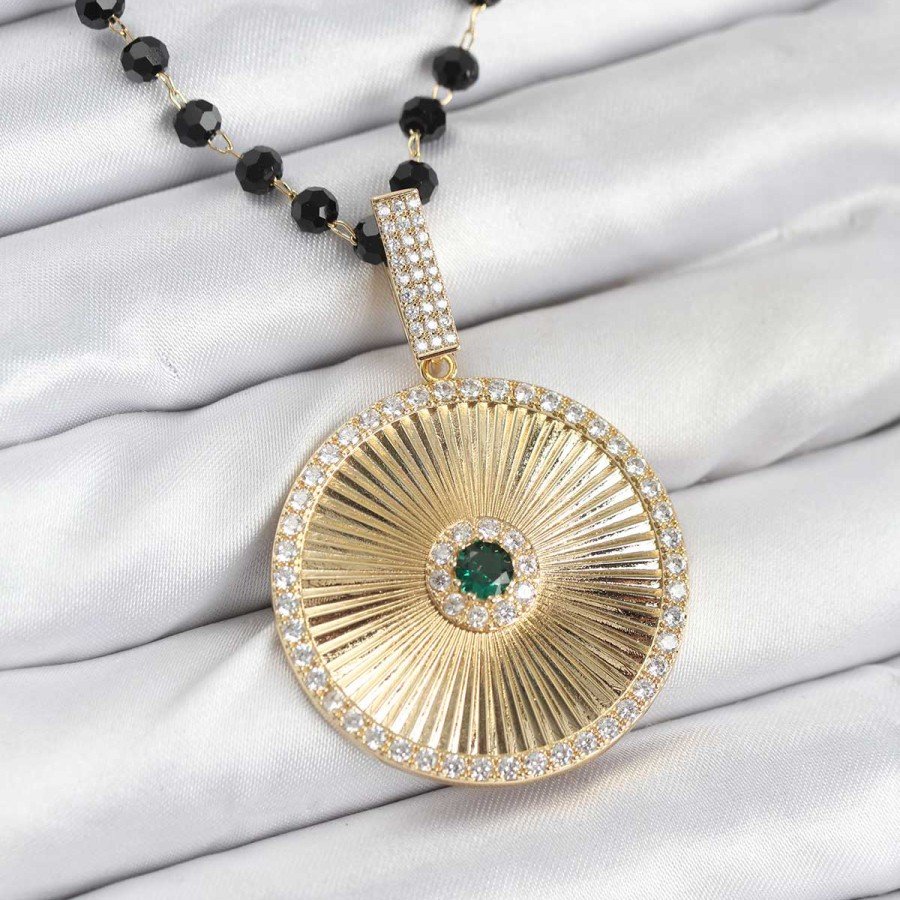 316L Steel Chain Crystal Beaded Women s Necklace