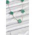 316L Steel Chain Silver Color Green Clover Women's Necklace