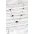 316L Steel Chain Silver Color Burgundy Baby Boy Clover Women s Necklace
