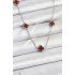 316L Steel Chain Silver Color Burgundy Baby Boy Clover Women's Necklace