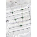 316L Steel Chain Silver Color Green Baby Boy Clover Women s Necklace 316L Steel Chain Silver Color Green Baby Boy Clover Women s Necklace