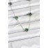 316L Steel Chain Silver Color Green Baby Boy Clover Women's Necklace