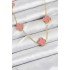 316L Steel Chain Gold Pink Color Clover Women's Necklace