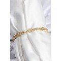 Brass VIP Series Gold Color Oval Row Women s Bracelet